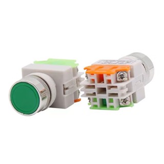 สวิตซ์Self-resetting/self-locking button switch LAY37-11BN flat head 22mm opening Y090 PBC LAY7 กดติดปล่อยดับ กดติดกดดับ