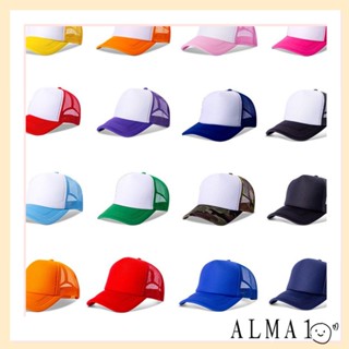 Alma หมวกเบสบอล หมวกตาข่าย Snapback ฤดูร้อน สําหรับผู้ชาย ผู้หญิง