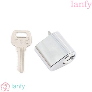 Lanfy อุปกรณ์ล็อคประตู อลูมิเนียม ทองแดง พร้อมกุญแจ