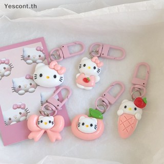 Yescont พวงกุญแจเรซิ่น จี้การ์ตูนเฮลโลคิตตี้น่ารัก Ch Kawaii อุปกรณ์เสริม สําหรับตกแต่งรถยนต์