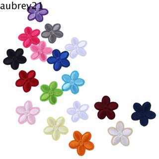 Aubrey1 แผ่นแพทช์รีดติดเสื้อผ้า ปักลาย สําหรับตกแต่งเสื้อผ้าเด็ก DIY 10 ชิ้น