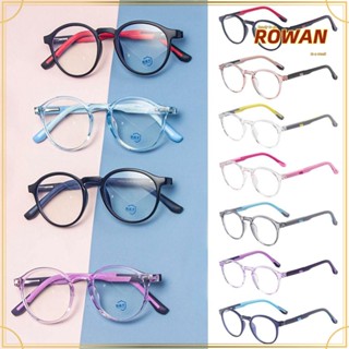 Rowans แว่นตา ทรงกลม ป้องกันแสงสีฟ้า TR90 แฟชั่น สําหรับเด็กผู้ชาย และเด็กผู้หญิง