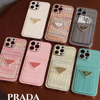 เคสโทรศัพท์มือถือหนัง ลายโลโก้ Prada 2 In 1 หลากสี สําหรับ Iphone 14 13 12 11 Pro Max Promax 13pro 13promax 12promax 12pro