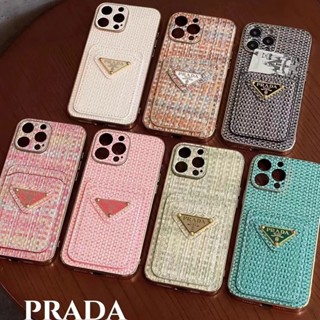 เคสโทรศัพท์มือถือหนัง ลายโลโก้ Prada 2 In 1 หลากสี สําหรับ Iphone 14 Pro Max 13 Promax 14pro 13pro 14plus 14 Plus 14promax 13promax