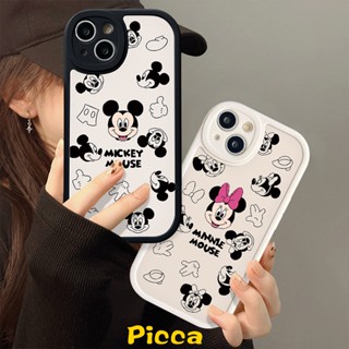 เคสโทรศัพท์มือถือ TPU แบบนิ่ม ลายการ์ตูนมิกกี้ มินนี่ เมาส์ กันกระแทก สําหรับ ไอโฟน 14 12 11 13 Pro Max 7 8 6s 6 Plus X XR SE 2020 XS Max