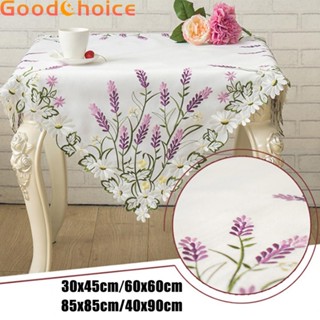 Accessories Cotton Table Runner Embroidery Festival Lavender Flower Purple