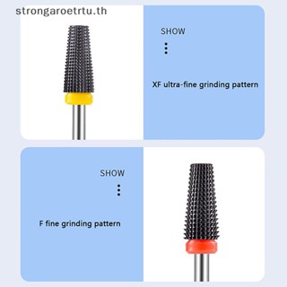 Strongaroetrtu หัวเจียรไฟฟ้า เซรามิค สีดํา สําหรับขัดเล็บ ขัดหนังกําพร้า ขัดเล็บ