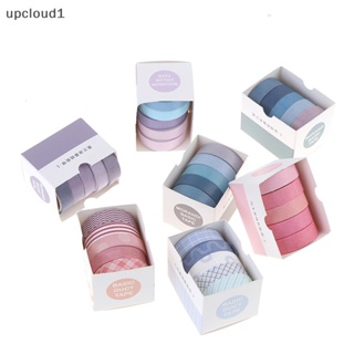 [upcloud1] ชุดเทปกาว สีพื้น สําหรับตกแต่งสมุดภาพ 5 ม้วน ต่อกล่อง [TH]