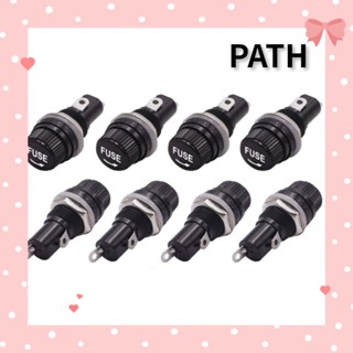 Path เมาท์แผงฟิวส์ไฟฟ้า 6X30 มม. สีดํา AC 250 VAC 10 ชิ้น