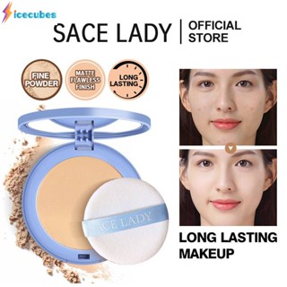 ร้อน ! Sace Lady Oil Control Powder Waterproof Matte Powder ICECUBES ติดทนนาน/ เรียบเนียน/ บางเบา