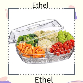 Ethel1 ถาดเสิร์ฟน้ําแข็ง ถาดเสิร์ฟ เครื่องปรุงเย็น ถาดเสิร์ฟเย็น จานปาร์ตี้ ถาดเคลือบเงา ทํางานที่บ้าน