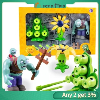 โมเดลฟิกเกอร์ RF PLANTS VS ZOMBIES ของเล่นสําหรับเด็กผู้ชาย และผู้หญิง