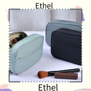 Ethel1 กระเป๋าเครื่องสําอาง มีซิป จุของได้เยอะ เรียบง่าย