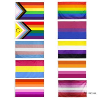 Fol Homosexual Bisexual Pride ธงสีรุ้ง 90x150 ซม. เป็นมิตรกับสิ่งแวดล้อม