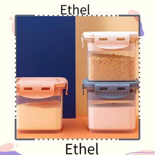 Ethel1 เครื่องจ่ายนมผง PP 600 มล. แบบพกพา ปลอด BPA พร้อมช้อนตัก สําหรับเดินทาง