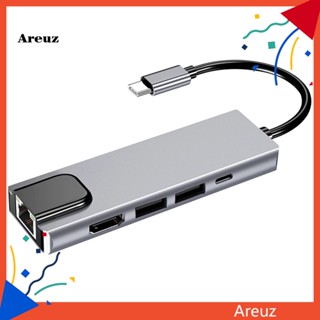 Are อะแดปเตอร์แปลงสายชาร์จ Type-C เป็น 4K HDMI RJ45 USB 30 PD อเนกประสงค์