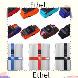 Ethel1 สายรัดกระเป๋าเดินทาง หัวเข็มขัด สายรัดไขว้ ปรับได้ เข็มขัดกระเป๋าเดินทาง เข็มขัดบรรจุ สายรัดกระเป๋าเดินทาง