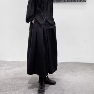 Yamamoto กางเกงสแล็คขากว้าง เอวสูง ทรงหลวม ขากว้าง ทรงตรง แฟชั่นฤดูใบไม้ผลิ ฤดูใบไม้ร่วง สําหรับผู้หญิง