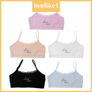 Innlike1 เสื้อชั้นในสปอร์ตบรา ผ้าฝ้าย สําหรับเด็กผู้หญิง อายุ 8-12 ปี