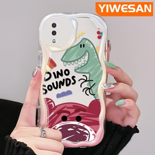 เคสโทรศัพท์มือถือแบบนิ่ม ใส กันกระแทก ลายการ์ตูนไดโนเสาร์ และหมี สีมาการอง สีสันสดใส สําหรับ Samsung galaxy A11 M11 A10