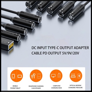 Zevaret อะแดปเตอร์แปลงสายเคเบิล Usb c อินพุต Dc เป็น Type-c Pd เอาท์พุต 65w ชาร์จอัตโนมัติ