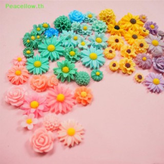 Peacellow เรซิ่น รูปดอกเดซี่ Ch Cabochon DIY สําหรับตกแต่งสมุดภาพ 11 ชิ้น