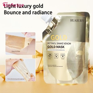 Huasurv Gold Mask Retinol Snake Venom Peptide Gold Mask Moisturizing Skin Care Clear Moisturizing Anti-aging Oil Control Mask Skincare [TOP]