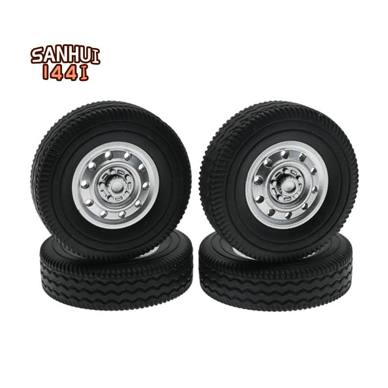 4 ชิ้นล้อยาง Tyre สําหรับ WPL D12 Mini 1/16 RC Drift รถบรรทุกรถอะไหล่อุปกรณ์เสริม