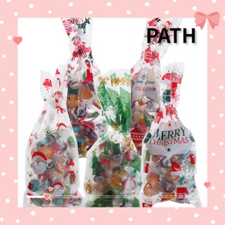 Path ถุงขนม ลายซานตาคลอส สโนว์แมน สําหรับตกแต่งบ้าน 50 ชิ้น