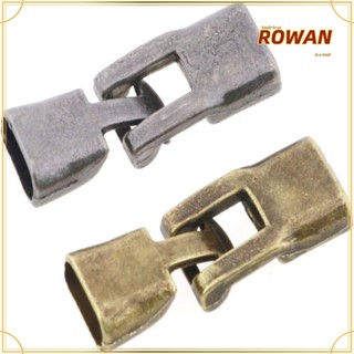Rowans หัวเข็มขัดแบน สีบรอนซ์ เงิน อัลลอย หัวเข็มขัดแบน สําหรับทํางานฝีมือ แฮนด์เมด
