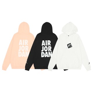 Fashion AIR-JO6895AN เสื้อกันหนาว มีฮู้ด พิมพ์ลายตัวอักษร ขนาดใหญ่ สําหรับผู้ชาย และผู้หญิง