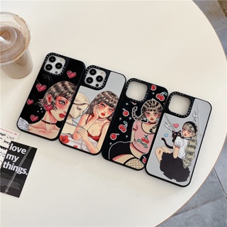 พร้อมส่ง CASETiFY 【Sweet Cool Girl】เคสโทรศัพท์มือถือ ซิลิโคน กันกระแทก ลายเด็กผู้หญิงน่ารัก แฟชั่น สําหรับ iPhone 14 Pro MAX 13 12 11 Pro MAX