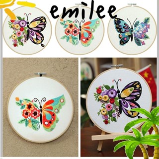 EMILEE สะดึงปักผ้า ลายดอกไม้ แฮนด์เมด DIY สําหรับผู้เริ่มต้น