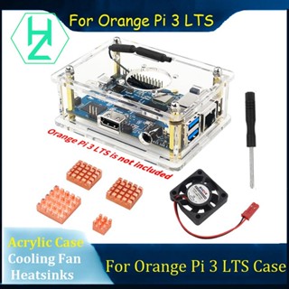 พัดลมระบายความร้อนฮีทซิงค์ อะคริลิค สําหรับ Orange Pi 3 LTS 1 ชุด