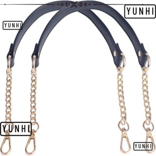 Yunhi สายกระเป๋าหนัง PU ไมโครไฟเบอร์ สีทอง 23.6 นิ้ว แบบเปลี่ยน สําหรับเย็บกระเป๋าถือ