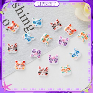 ♕ 50pcs Nail Art Japanese Style Anime Fox Mask Jewelry Retro Cute Three-dimensional Cosplay Nail Decoration Manicure Tool For Nail Shop 16 Designs UPBEST