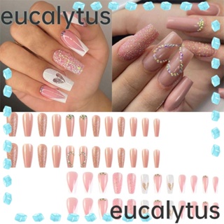 Eucalytus1 เล็บปลอม ทรงตัว T ถอดออกได้ สไตล์ฝรั่งเศส DIY