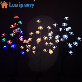 Lumiparty โคมไฟ Led 20 ดวง พลังงานแสงอาทิตย์ สองชั้น สําหรับตกแต่งสวน สนามหญ้า กลางแจ้ง 2 ชิ้น ต่อชุด