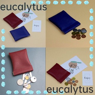 Eucalytus1 กระเป๋าสตางค์ หนัง PU ใบสั้น ขนาดเล็ก แบบพกพา สําหรับเด็กผู้หญิง 3 ชิ้น