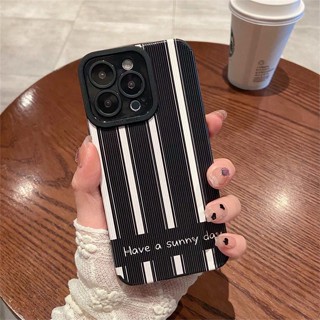 เคสโทรศัพท์มือถือหนังแกะนิ่ม กันกระแทก ลายภาษาอังกฤษ สีดํา สําหรับ Iphone 11Pro MAX 14 PRO MAX 11 12 13 6 7 8plus XR Xmax