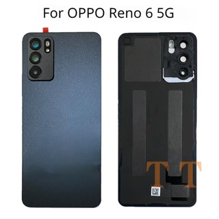 เคสแบตเตอรี่ด้านหลัง พร้อมเลนส์กล้อง แบบเปลี่ยน สําหรับ OPPO Reno 6 5G