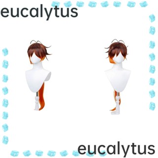 Eucalytus1 หมวกวิกผมคอสเพลย์ สีน้ําตาลส้ม ทนความร้อน 90 ซม.