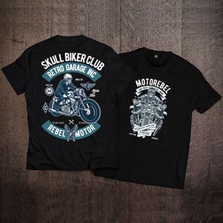 เสื้อแขนสั้น ผ้าฝ้าย พิมพ์ลาย Attitude motorcycle สไตล์ฮิปฮอป แฟชั่นอเมริกัน สําหรับผู้ชาย#039เสื้อยืด