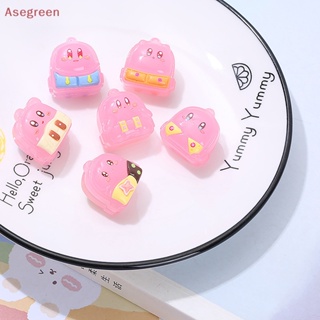 [Asegreen] ตุ๊กตาเคอร์บี้ สีชมพูเรืองแสง ขนาดเล็ก สําหรับตกแต่งบ้านตุ๊กตา 2 ชิ้น