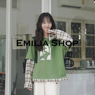 EMILIA SHOP  เสื้อผ้าผู้ญิง แขนยาว เสื้อฮู้ด  ทันสมัย สวย Trendy Unique A98J253 36Z230909