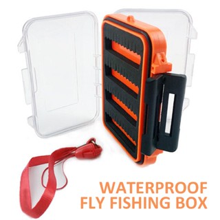 New Double Side Waterproof Fly Fishing Box Slid Foam Insert Holds 170 Flies