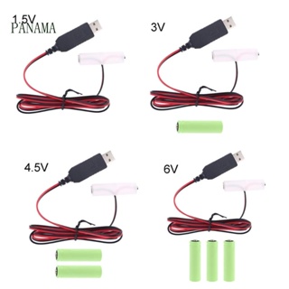 Nama สายเคเบิลอะแดปเตอร์แปลงแบตเตอรี่ AA พร้อมอะแดปเตอร์พาวเวอร์ซัพพลาย Type-C แบบเปลี่ยน สําหรับค้างคาว AA 1-4 ชิ้น 1 ชุด