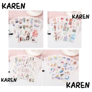 Karen สติกเกอร์กระดาษวาชิ หลากสี สําหรับตกแต่ง DIY