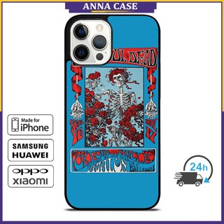 เคสโทรศัพท์มือถือ ลายหัวกะโหลก Grateful Dead Skull สําหรับ iPhone 14 Pro Max 13 Pro Max Samsung Galaxy Note10+ S21Ultra