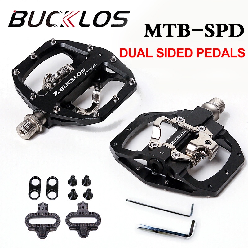 Bucklos บันไดคลีทบันไดจักรยาน อลูมิเนียม แบบสองด้าน PD-M680 สําหรับจักรยานเสือภูเขา